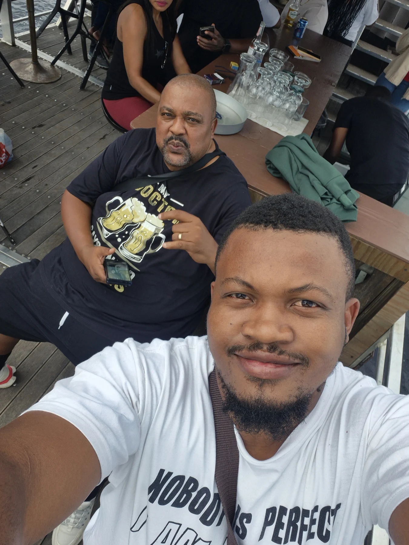 The founder of Autologic Motors with Mr. Ikageng Seloi